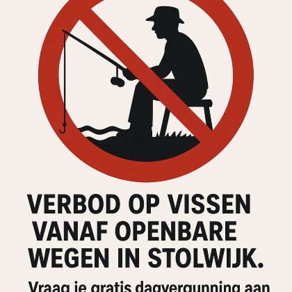 420verbod op het vissen van de weg Stolwijk420